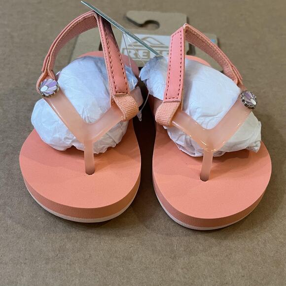 Reef Sandals Kids Toddler Size 5 Peach Parfait Little Charming Seashell CJ4229 - Picture 5 of 11